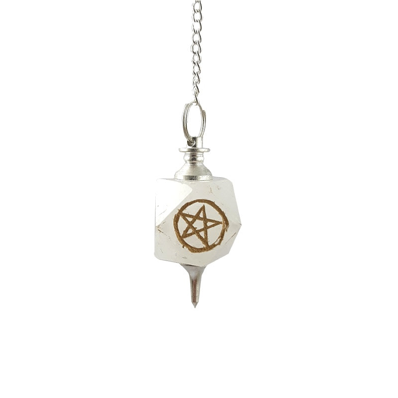 Pendulo cuarzo cristal pentagrama