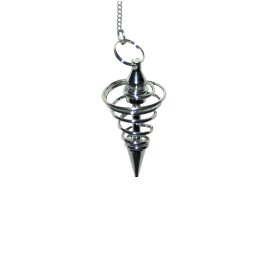 Pendulo espiral plateado
