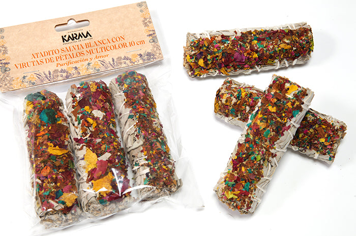 white sage roses incense sahumerio