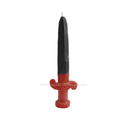 vela espada negro rojo