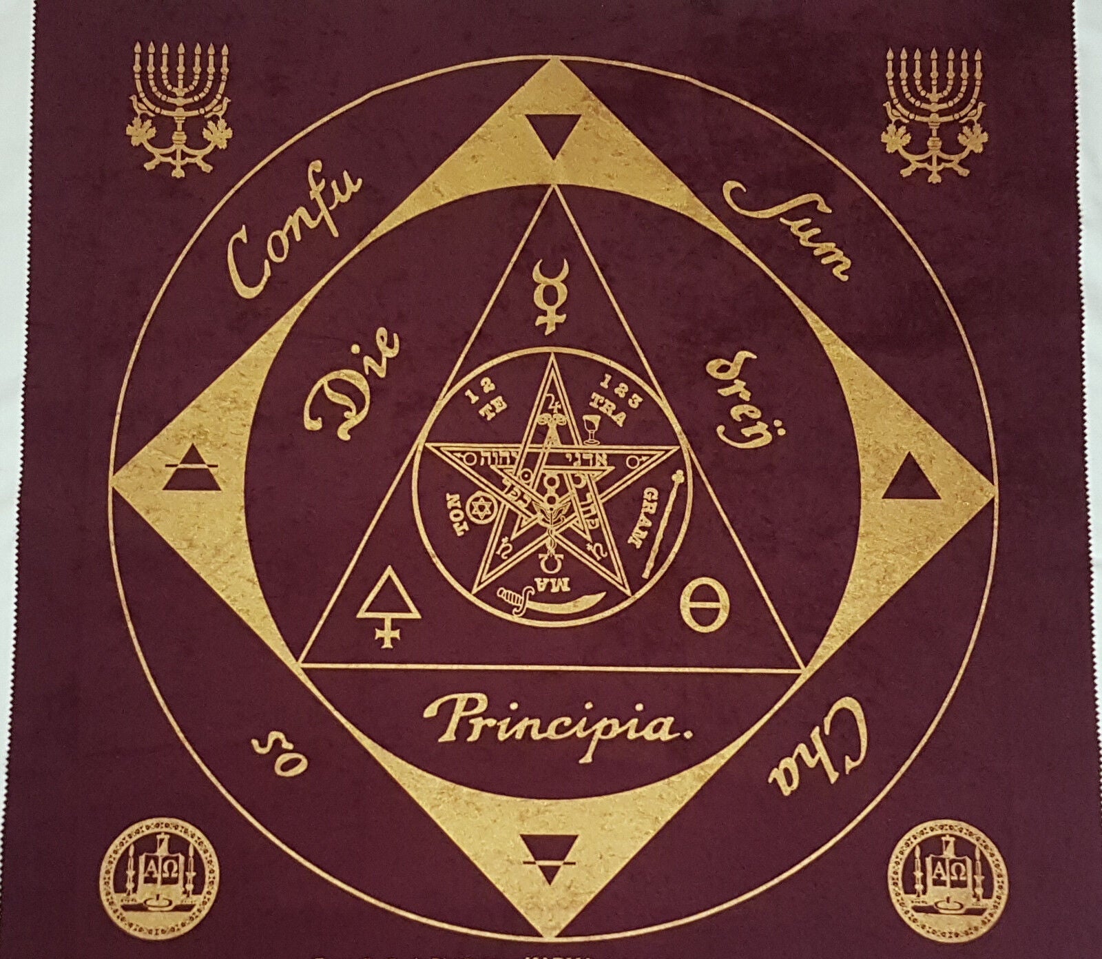 tapete tetragramaton ritual pentagrama