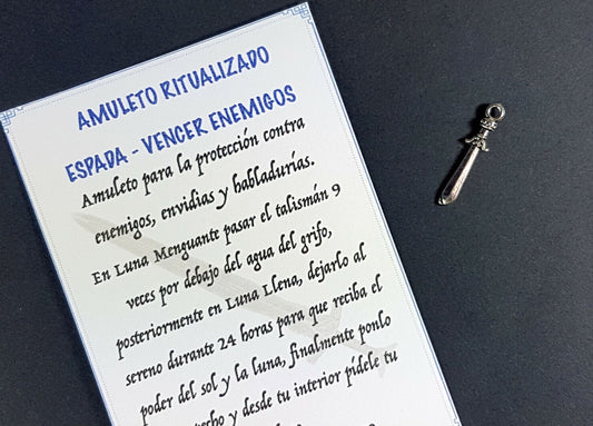 amuleto espada vencer enemigos
