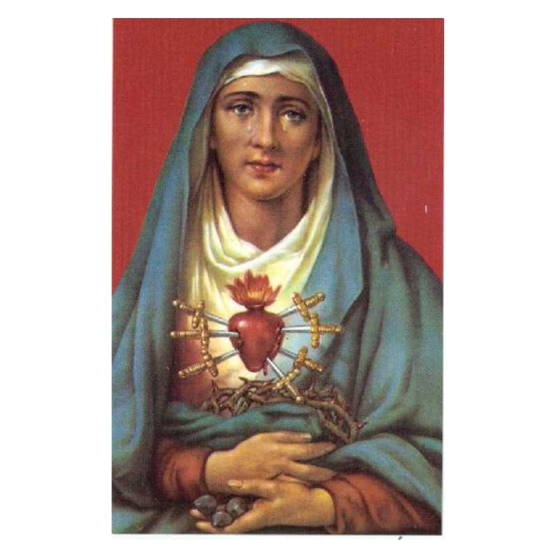 Impression religieuse de la Vierge des Douleurs, Religion / Carte religieuse