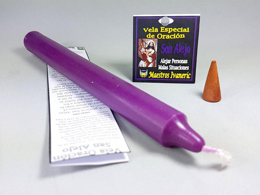 vela san alejo oracion candle