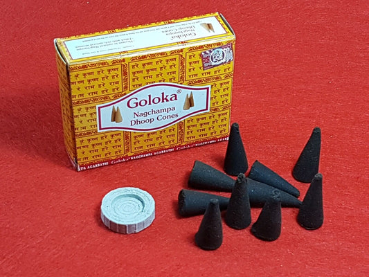 incienso en conos goloka nagchampa