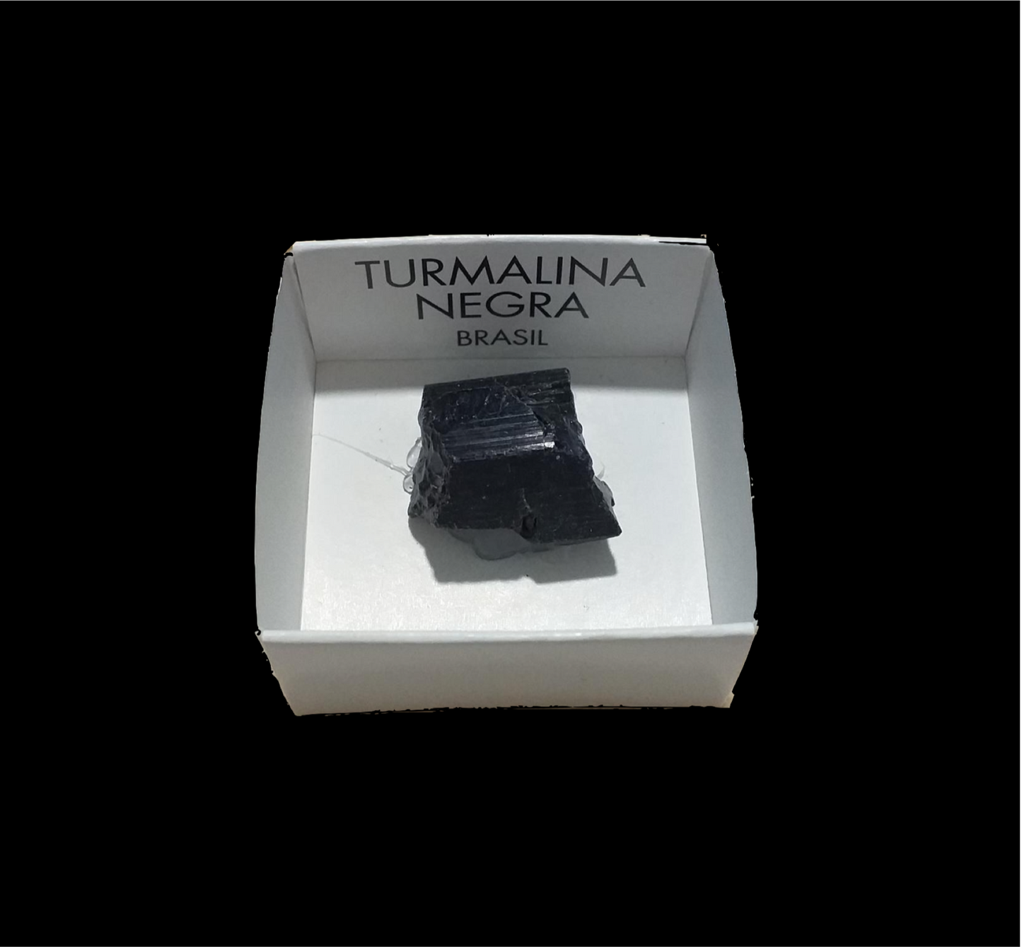 BLACK TOURMALINE in 4x4 Collection Box (Brazil) / Box Of Collection, Mineral