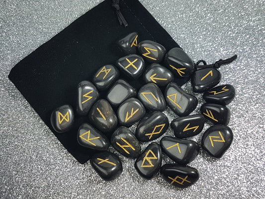 runas agata negra runes black agate