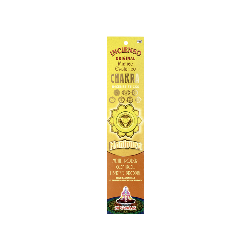 Incense Sticks Third CHAKRA MANIPURA, Mind, Power, Control, Self-Freedom