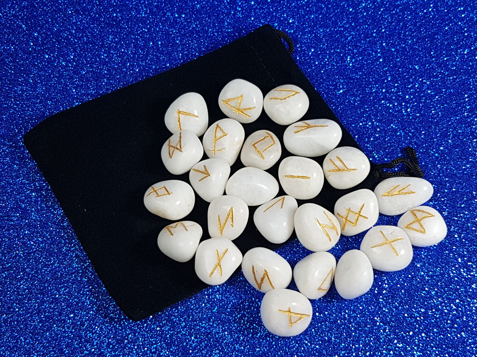 runas cuarzo blanco runes white quartz