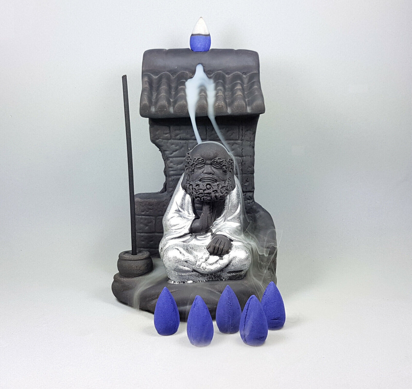 incensario fuente humo retroflujo