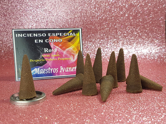 incienso conos rosa esoterico