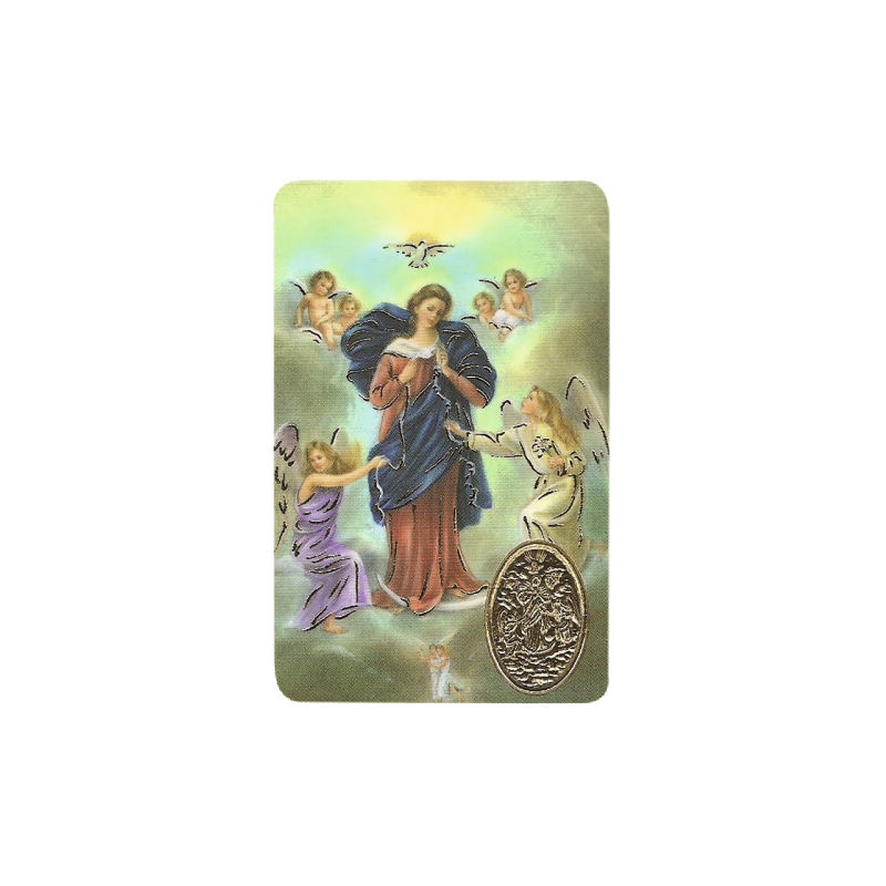 Impression de la Vierge Marie défaisant les nœuds avec médaille, Religion / Carte religieuse