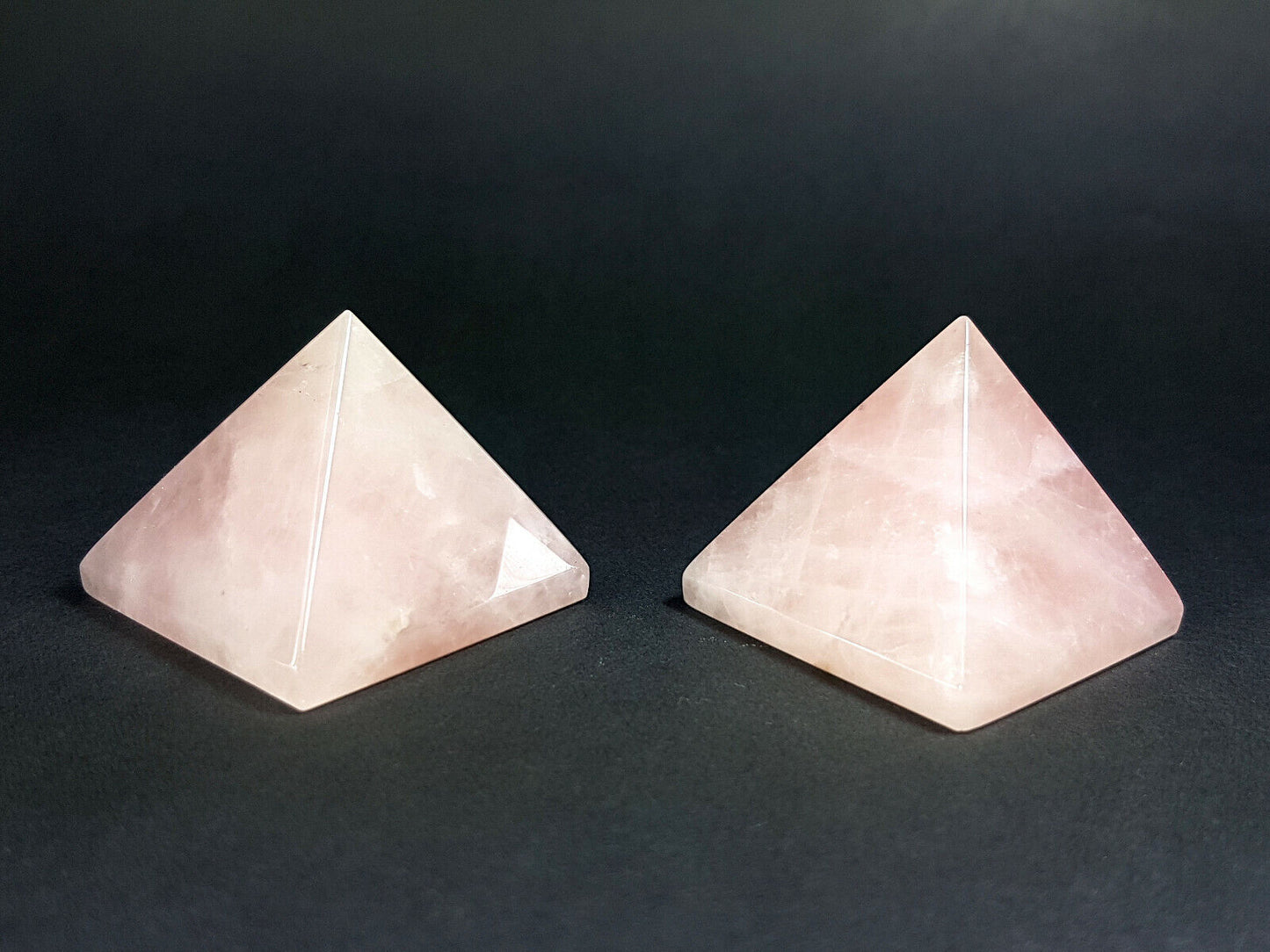 rose quartz stone pyramid