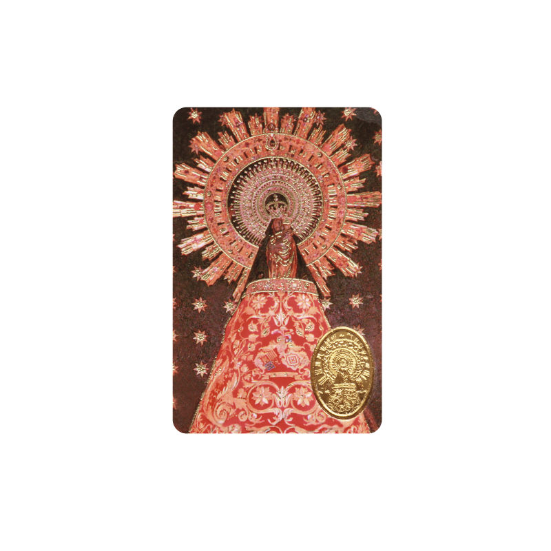 Virgen Del Pilar Stamp With Medal, Religion / Religious Card