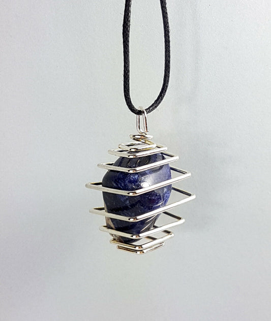 colgante lapislazuli jaula