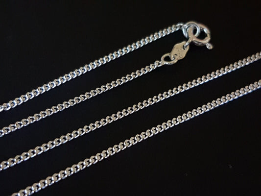 cadena barbada 45cm plata