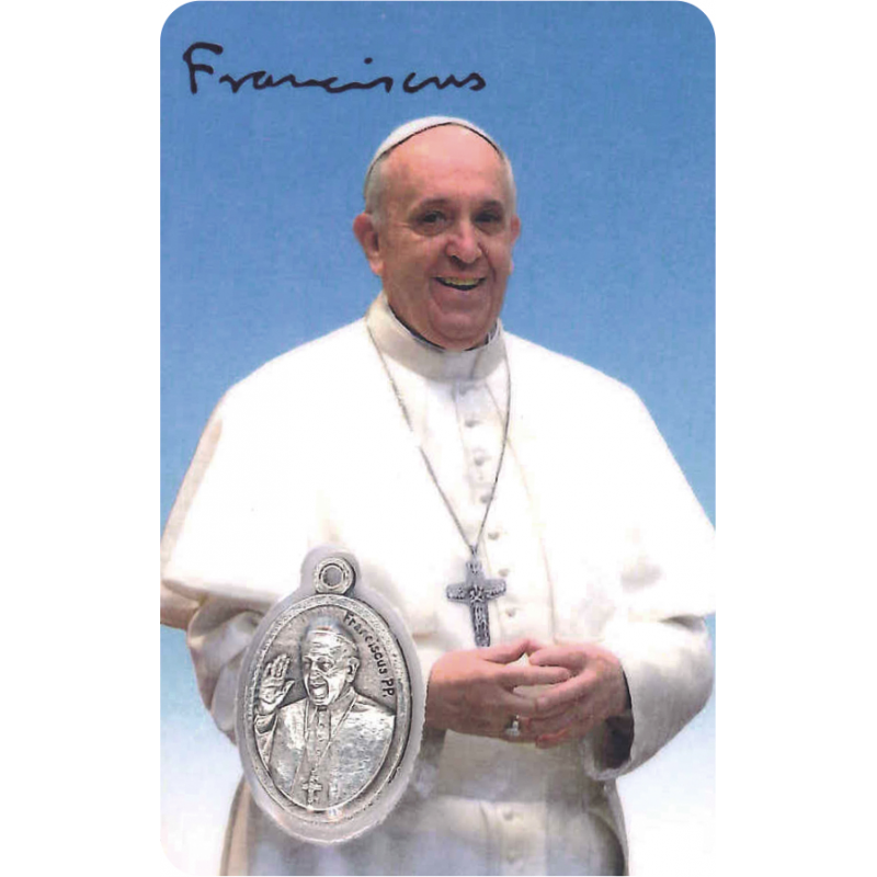 Impression du pape François avec médaille (ovale), Religion / Carte religieuse