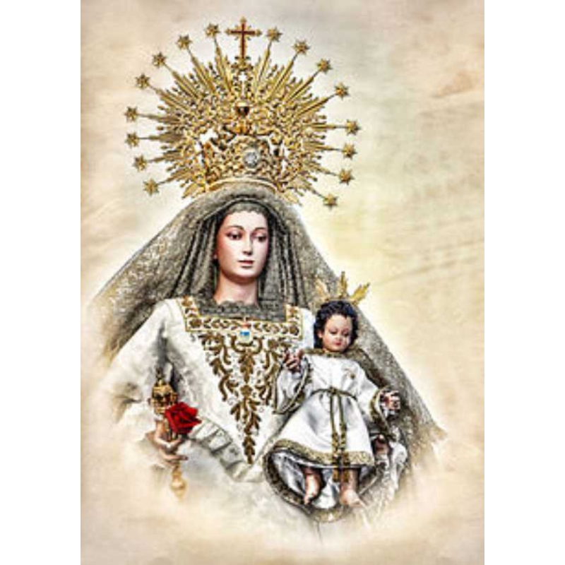 Religious Stamp VIRGIN OF THE REMEDIES, Religion / Religious Card