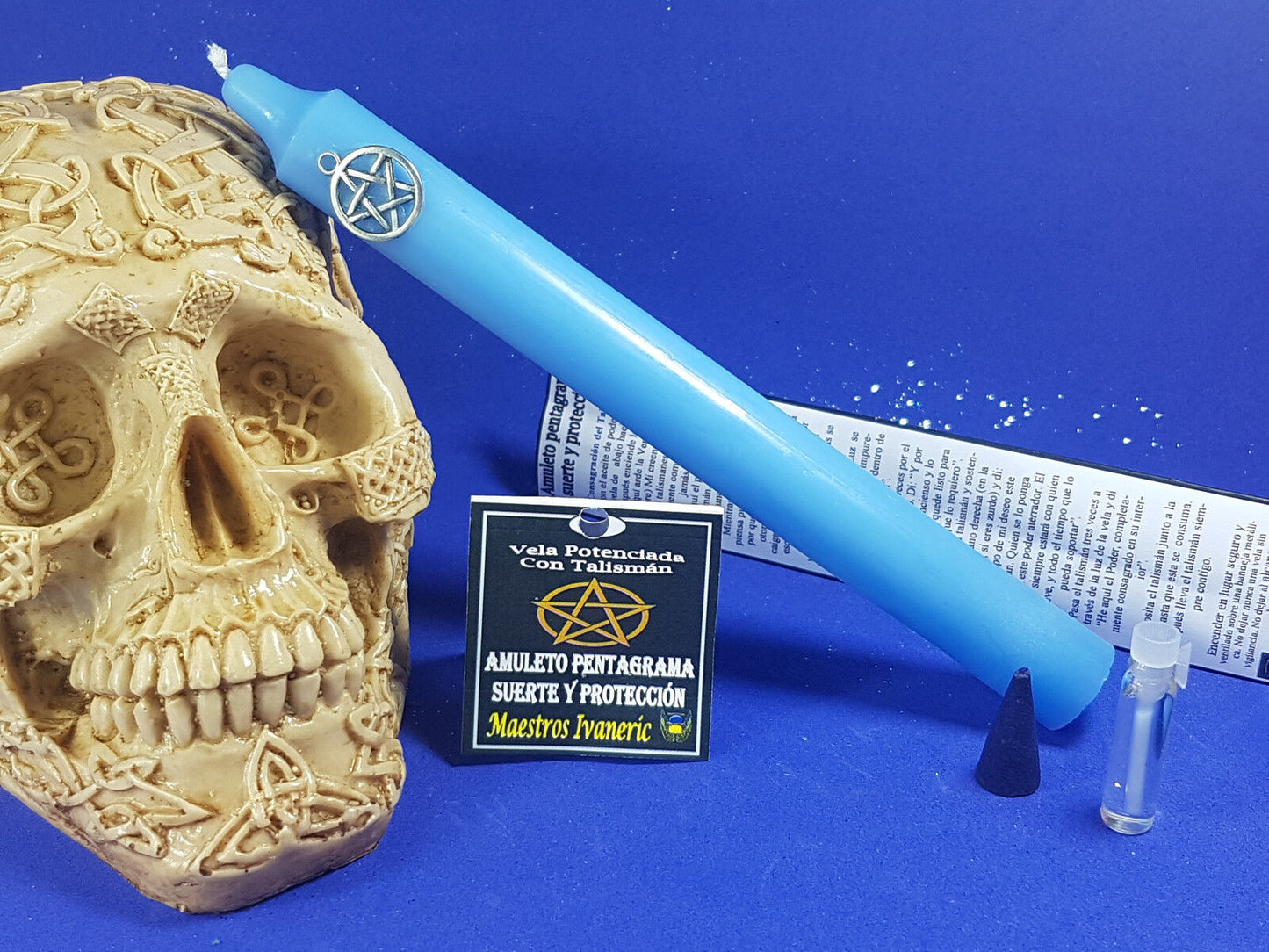vela amuleto pentagrama