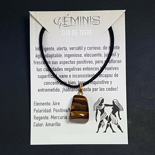 geminis mineral zodiaco colgante