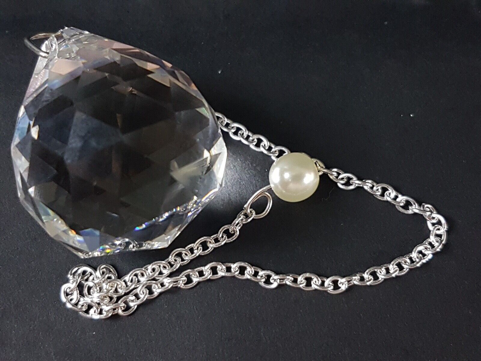 pendulo esfera cristal mil caras