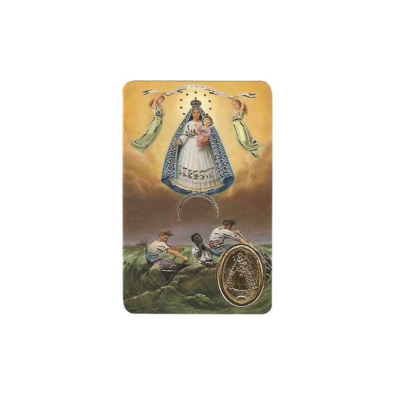 Estampa Virgen Caridad Del Cobre Con Medalla, Religion / Religious Card