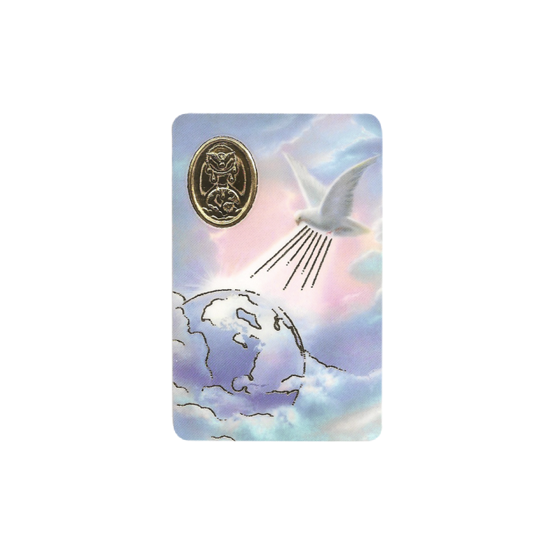 Impression du Saint-Esprit avec médaille, religion / carte religieuse