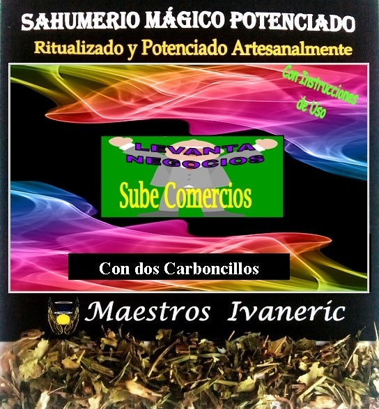 levanta negocios sahumerio carboncillo