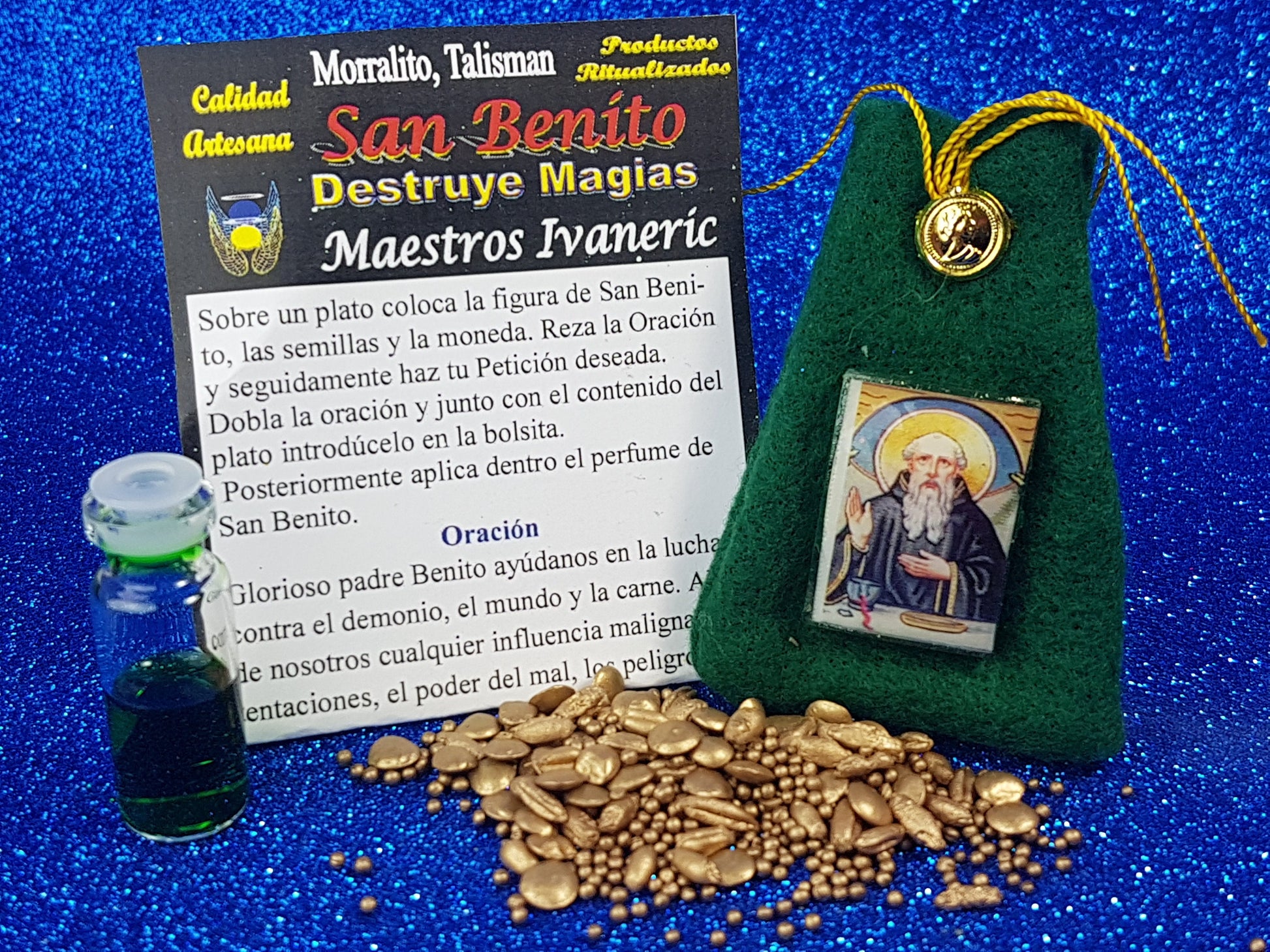amuleto morralito san benito benedict