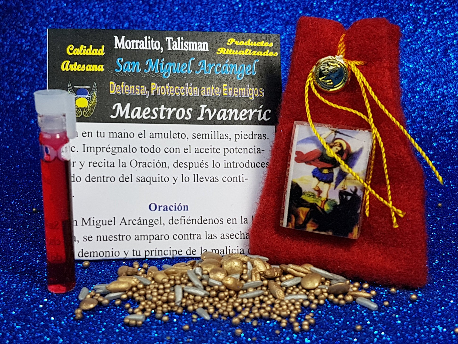 amuleto morralito miguel arcangel