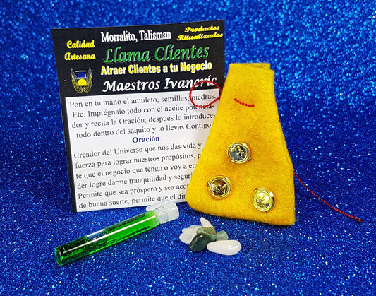 amuleto llama clientes morralito