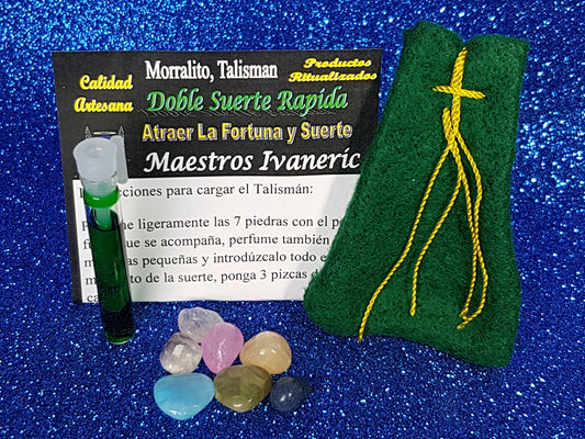 amuleto doble suerte rapida morralito