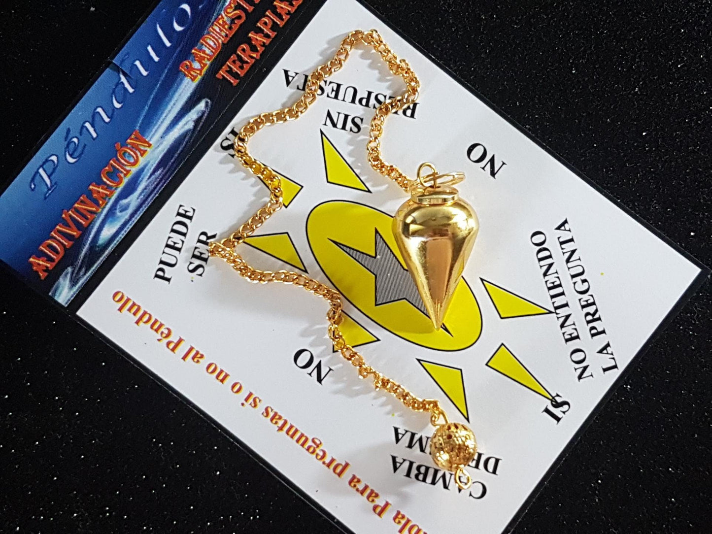 pendulum pendulo radiestesia dorado