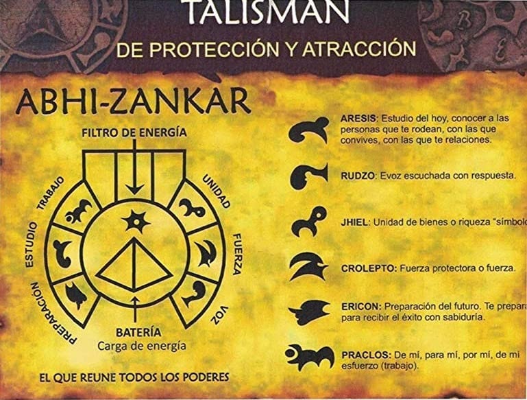 Colgante De Plata ABHI ZANKAR Piramide Plateada 3,5cm. Riqueza, Amor, Poder, Salud