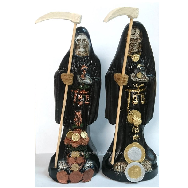 estatua santa muerte negra