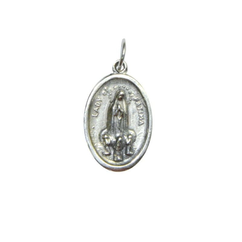 medalla virgen fatima colgante