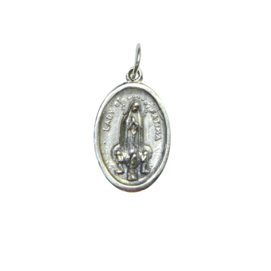 medalla virgen fatima colgante