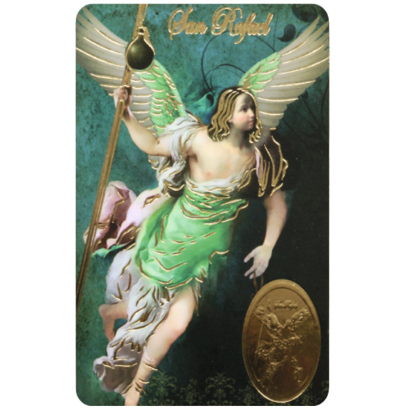 archangel raphael card medal