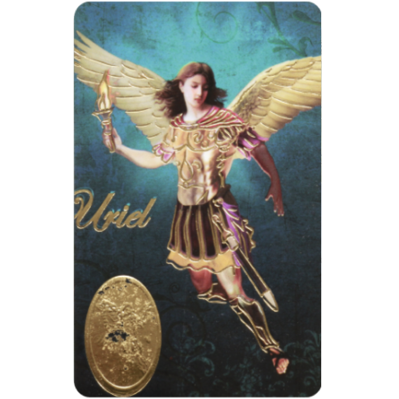 archangel uriel card medal