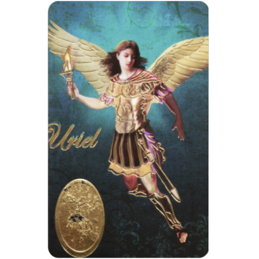 archangel uriel card medal