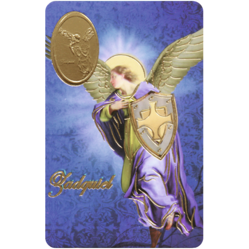 archangel zadquiel card medal
