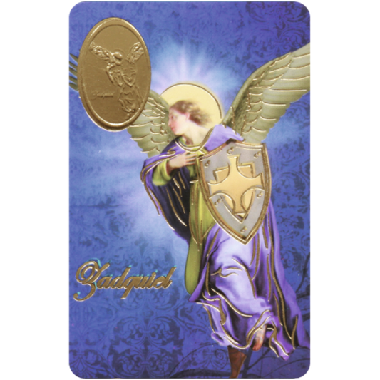archangel zadquiel card medal
