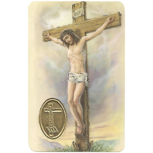 Christ Crucified  card medal