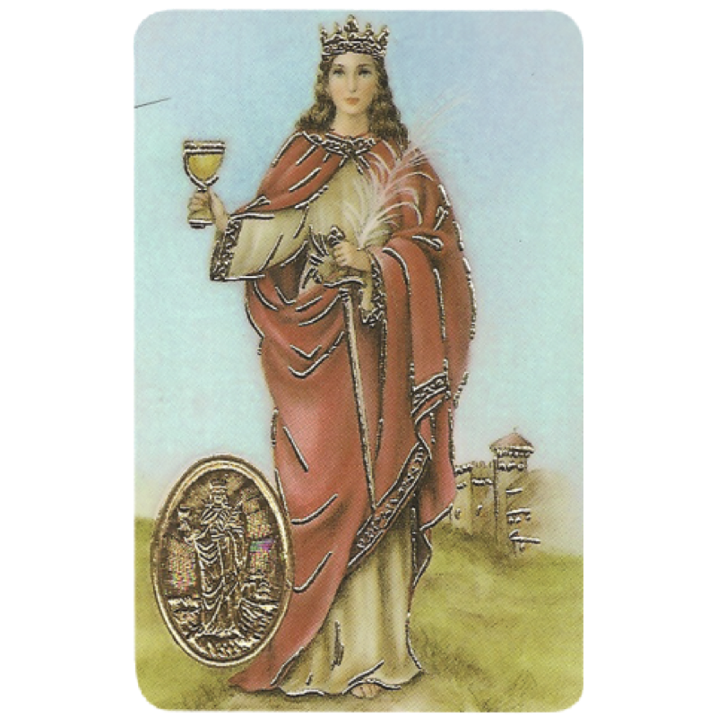 st barbara medal card