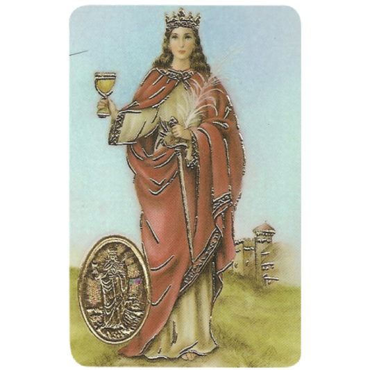 st barbara medal card