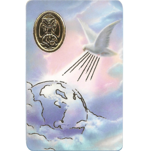 holy spirit card medal