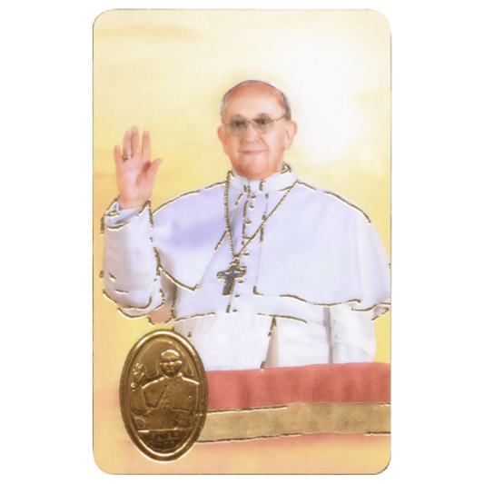 pope francis card medal