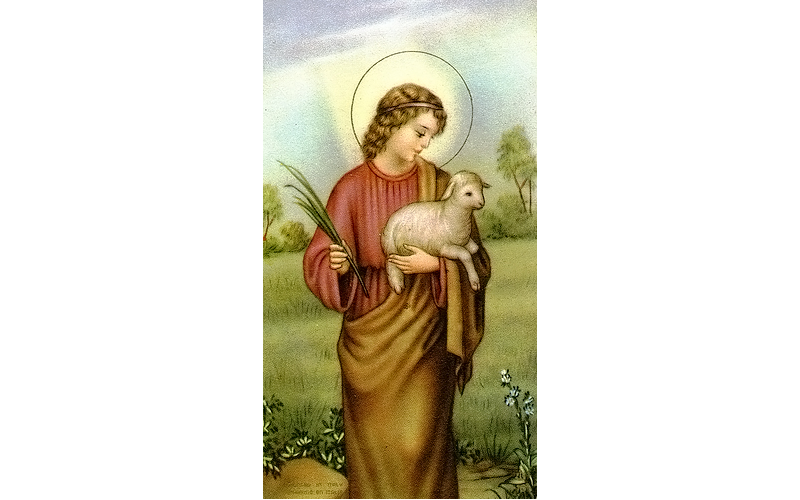 stamp saint agnes card