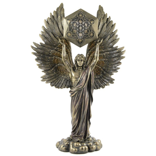 figura angel metatron cubo geometrico estatua