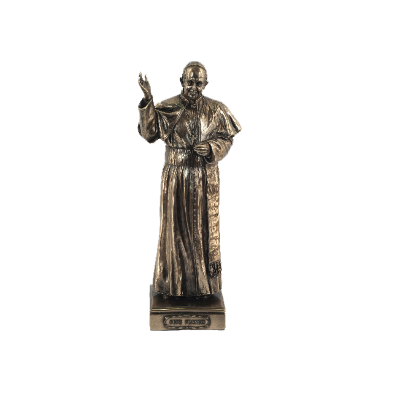 figura papa francisco estatua